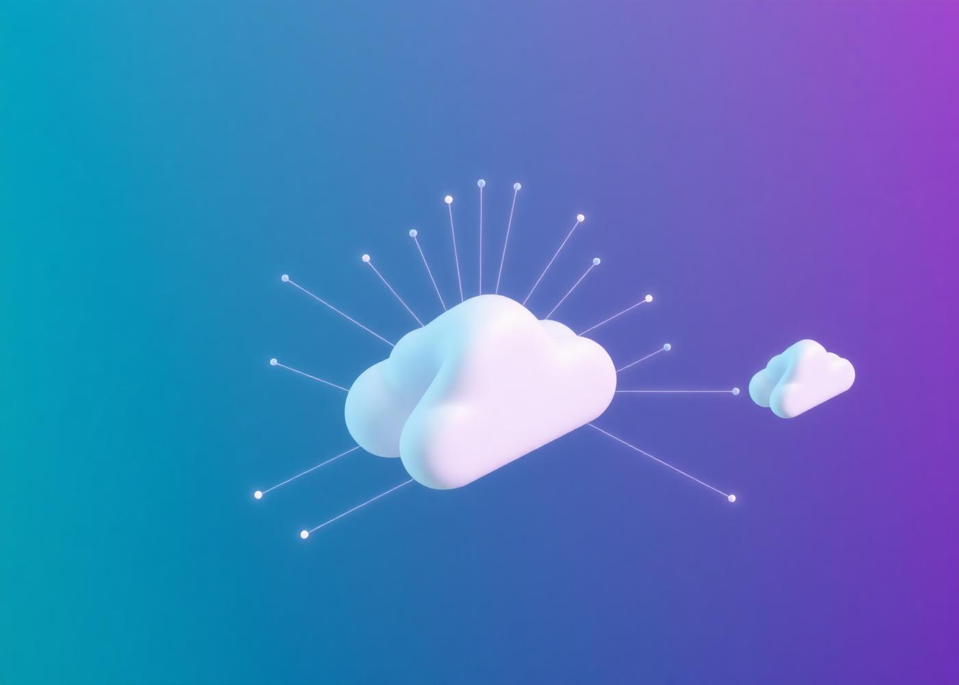 Abstract cloud computing concept